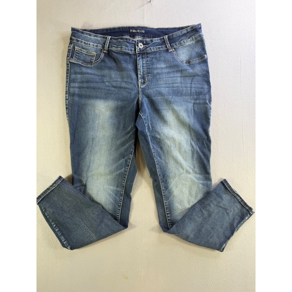 Maurices Women's Denim Jeans 20 REG Medium Wash Straight Leg Comfort Stretch